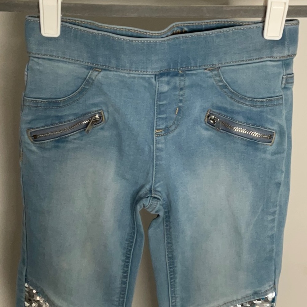 Justice Sequin Mid Rise Jegging Size 10 Slim - Picture 4 of 11